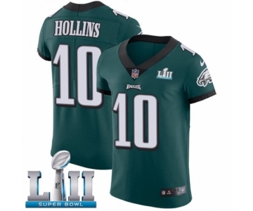 Men's Nike Philadelphia Eagles #10 Mack Hollins Midnight Green Team Color Vapor Untouchable Elite Player Super Bowl LII NFL Jersey