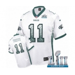 Men's Nike Philadelphia Eagles #11 Carson Wentz Elite White Drift Fashion Super Bowl LII NFL Jersey
