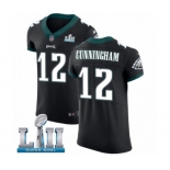 Men's Nike Philadelphia Eagles #12 Randall Cunningham Black Vapor Untouchable Elite Player Super Bowl LII NFL Jersey
