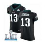 Men's Nike Philadelphia Eagles #13 Nelson Agholor Black Vapor Untouchable Elite Player Super Bowl LII NFL Jersey