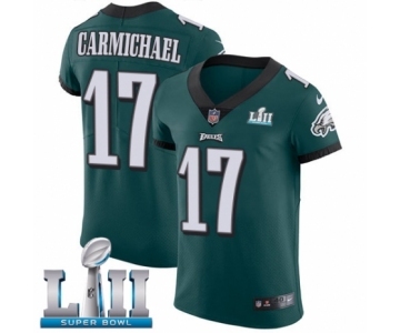 Men's Nike Philadelphia Eagles #17 Harold Carmichael Midnight Green Team Color Vapor Untouchable Elite Player Super Bowl LII NFL Jersey