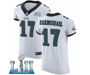 Men's Nike Philadelphia Eagles #17 Harold Carmichael White Vapor Untouchable Elite Player Super Bowl LII NFL Jersey