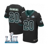 Men's Nike Philadelphia Eagles #20 Brian Dawkins Elite Black Alternate Drift Fashion Super Bowl LII NFL Jersey