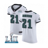 Men's Nike Philadelphia Eagles #21 Patrick Robinson White Vapor Untouchable Elite Player Super Bowl LII NFL Jersey