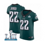Men's Nike Philadelphia Eagles #22 Sidney Jones Midnight Green Team Color Vapor Untouchable Elite Player Super Bowl LII NFL Jersey