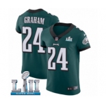 Men's Nike Philadelphia Eagles #24 Corey Graham Midnight Green Team Color Vapor Untouchable Elite Player Super Bowl LII NFL Jersey