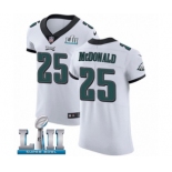 Men's Nike Philadelphia Eagles #25 Tommy McDonald White Vapor Untouchable Elite Player Super Bowl LII NFL Jersey