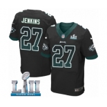 Men's Nike Philadelphia Eagles #27 Malcolm Jenkins Elite Black Alternate Drift Fashion Super Bowl LII NFL Jersey