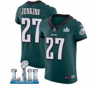 Men's Nike Philadelphia Eagles #27 Malcolm Jenkins Midnight Green Team Color Vapor Untouchable Elite Player Super Bowl LII NFL Jersey