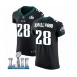 Men's Nike Philadelphia Eagles #28 Wendell Smallwood Black Vapor Untouchable Elite Player Super Bowl LII NFL Jersey