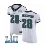 Men's Nike Philadelphia Eagles #28 Wendell Smallwood White Vapor Untouchable Elite Player Super Bowl LII NFL Jersey
