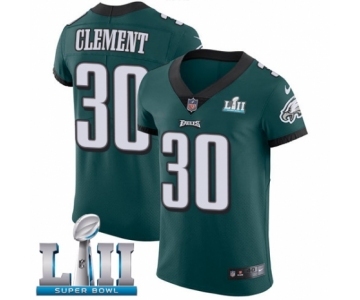 Men's Nike Philadelphia Eagles #30 Corey Clement Midnight Green Team Color Vapor Untouchable Elite Player Super Bowl LII NFL Jersey