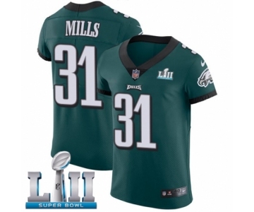 Men's Nike Philadelphia Eagles #31 Jalen Mills Midnight Green Team Color Vapor Untouchable Elite Player Super Bowl LII NFL Jersey