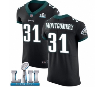 Men's Nike Philadelphia Eagles #31 Wilbert Montgomery Black Vapor Untouchable Elite Player Super Bowl LII NFL Jersey