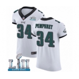 Men's Nike Philadelphia Eagles #34 Donnel Pumphrey White Vapor Untouchable Elite Player Super Bowl LII NFL Jersey