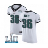 Men's Nike Philadelphia Eagles #36 Jay Ajayi White Vapor Untouchable Elite Player Super Bowl LII NFL Jersey