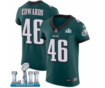 Men's Nike Philadelphia Eagles #46 Herman Edwards Midnight Green Team Color Vapor Untouchable Elite Player Super Bowl LII NFL Jersey