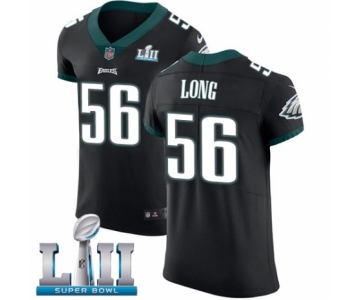 Men's Nike Philadelphia Eagles #56 Chris Long Black Vapor Untouchable Elite Player Super Bowl LII NFL Jersey
