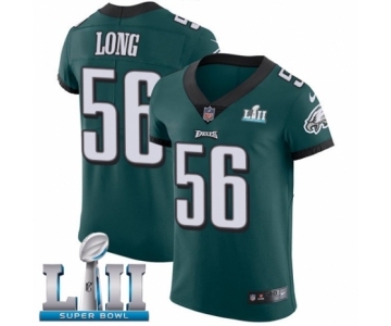 Men's Nike Philadelphia Eagles #56 Chris Long Midnight Green Team Color Vapor Untouchable Elite Player Super Bowl LII NFL Jersey