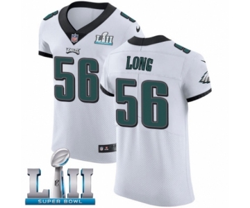 Men's Nike Philadelphia Eagles #56 Chris Long White Vapor Untouchable Elite Player Super Bowl LII NFL Jersey