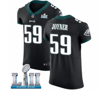 Men's Nike Philadelphia Eagles #59 Seth Joyner Black Vapor Untouchable Elite Player Super Bowl LII NFL Jersey