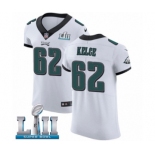 Men's Nike Philadelphia Eagles #62 Jason Kelce White Vapor Untouchable Elite Player Super Bowl LII NFL Jersey