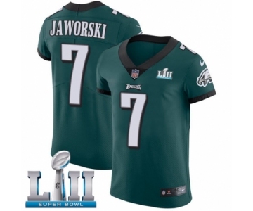 Men's Nike Philadelphia Eagles #7 Ron Jaworski Midnight Green Team Color Vapor Untouchable Elite Player Super Bowl LII NFL Jersey