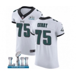 Men's Nike Philadelphia Eagles #75 Vinny Curry White Vapor Untouchable Elite Player Super Bowl LII NFL Jersey