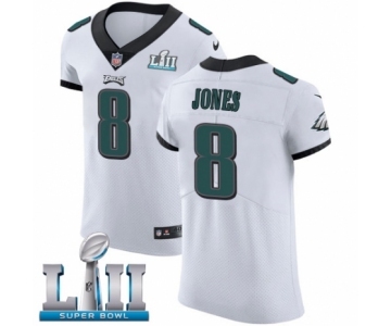 Men's Nike Philadelphia Eagles #8 Donnie Jones White Vapor Untouchable Elite Player Super Bowl LII NFL Jersey