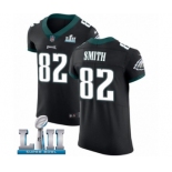 Men's Nike Philadelphia Eagles #82 Torrey Smith Black Vapor Untouchable Elite Player Super Bowl LII NFL Jersey