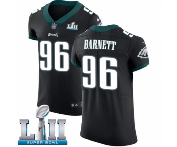 Men's Nike Philadelphia Eagles #96 Derek Barnett Black Vapor Untouchable Elite Player Super Bowl LII NFL Jersey