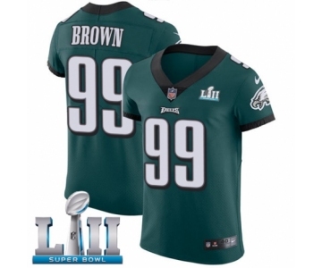 Men's Nike Philadelphia Eagles #99 Jerome Brown Midnight Green Team Color Vapor Untouchable Elite Player Super Bowl LII NFL Jersey