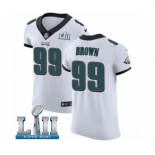Men's Nike Philadelphia Eagles #99 Jerome Brown White Vapor Untouchable Elite Player Super Bowl LII NFL Jersey