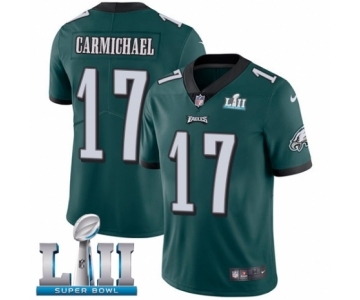 Men's Nike Philadelphia Eagles #17 Harold Carmichael Midnight Green Team Color Vapor Untouchable Limited Player Super Bowl LII NFL Jersey
