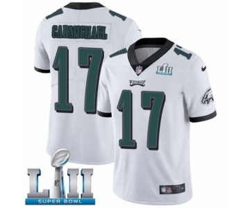 Men's Nike Philadelphia Eagles #17 Harold Carmichael White Vapor Untouchable Limited Player Super Bowl LII NFL Jersey