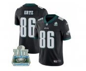 Nike Philadelphia Eagles #86 Zach Ertz Black Alternate Super Bowl LII Champions Men Stitched NFL Vapor Untouchable Limited Jersey