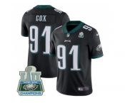 Nike Philadelphia Eagles #91 Fletcher Cox Black Alternate Super Bowl LII Champions Men Stitched NFL Vapor Untouchable Limited Jersey