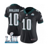 Women's Nike Philadelphia Eagles #10 Mack Hollins Black Alternate Vapor Untouchable Limited Player Super Bowl LII NFL Jerse