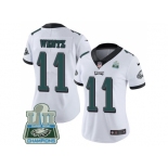 Womens Nike Philadelphia Eagles #11 Carson Wentz White Super Bowl LII Champions Stitched NFL Vapor Untouchable Limited Jersey