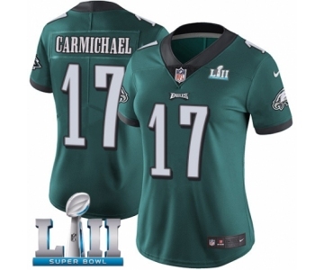 Women's Nike Philadelphia Eagles #17 Harold Carmichael Midnight Green Team Color Vapor Untouchable Limited Player Super Bowl LII NFL Jersey