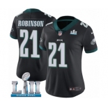 Women's Nike Philadelphia Eagles #21 Patrick Robinson Black Alternate Vapor Untouchable Limited Player Super Bowl LII NFL Jersey