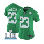 Women's Nike Philadelphia Eagles #23 Rodney McLeod Limited Green Rush Vapor Untouchable Super Bowl LII NFL Jersey