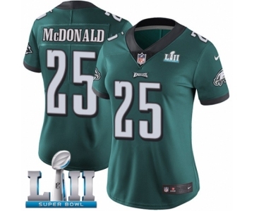 Women's Nike Philadelphia Eagles #25 Tommy McDonald Midnight Green Team Color Vapor Untouchable Limited Player Super Bowl LII NFL Jersey