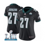 Women's Nike Philadelphia Eagles #27 Malcolm Jenkins Black Alternate Vapor Untouchable Limited Player Super Bowl LII NFL Jersey
