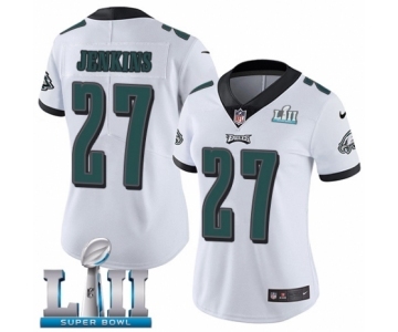 Women's Nike Philadelphia Eagles #27 Malcolm Jenkins White Vapor Untouchable Limited Player Super Bowl LII NFL Jersey
