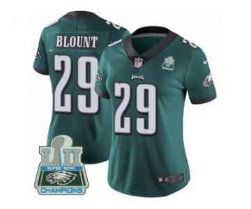 Womens Nike Philadelphia Eagles #29 LeGarrette Blount Midnight Green Team Color Super Bowl LII Champions Stitched NFL Vapor Untouchable Limited Jersey