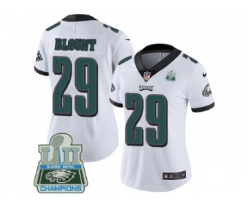 Womens Nike Philadelphia Eagles #29 LeGarrette Blount White Super Bowl LII Champions Stitched NFL Vapor Untouchable Limited Jersey