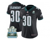 Womens Nike Philadelphia Eagles #30 Corey Clement Black Alternate Super Bowl LII Champions Stitched NFL Vapor Untouchable Limited Jersey