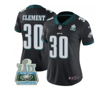 Womens Nike Philadelphia Eagles #30 Corey Clement Midnight Green Team Color Super Bowl LII Champions Stitched NFL Vapor Untouchable Limited Jersey