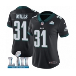 Women's Nike Philadelphia Eagles #31 Jalen Mills Black Alternate Vapor Untouchable Limited Player Super Bowl LII NFL Jersey